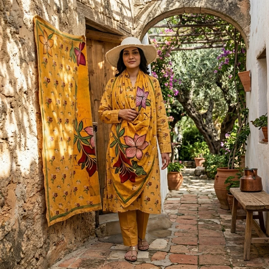 KANWAL PRINTED 3PIECE SUIT