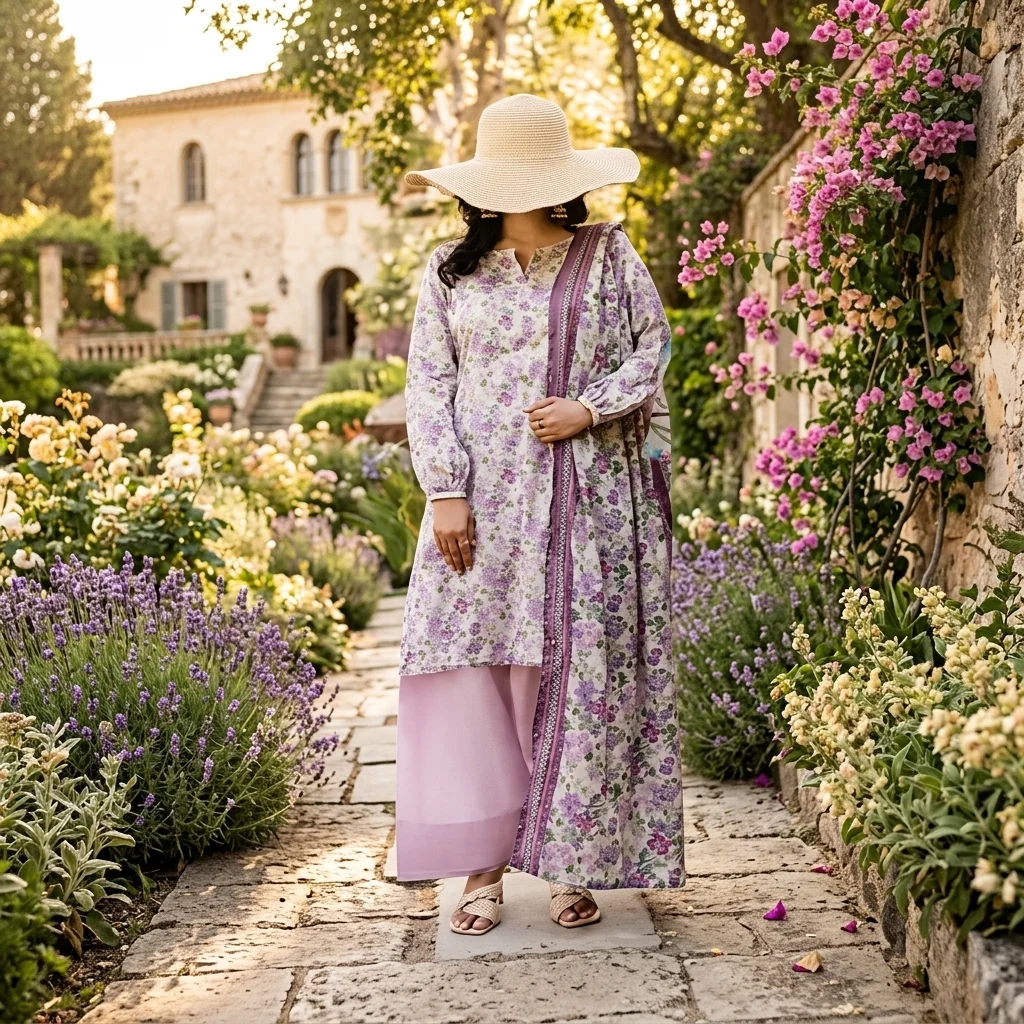 KANWAL PRINTED 3PIECE SUIT