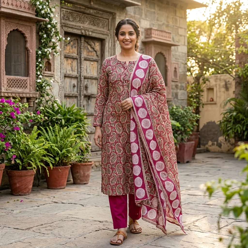 KANWAL PRINTED 3PIECE SUIT