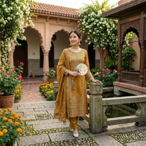 KANWAL PRINTED 3PIECE SUIT