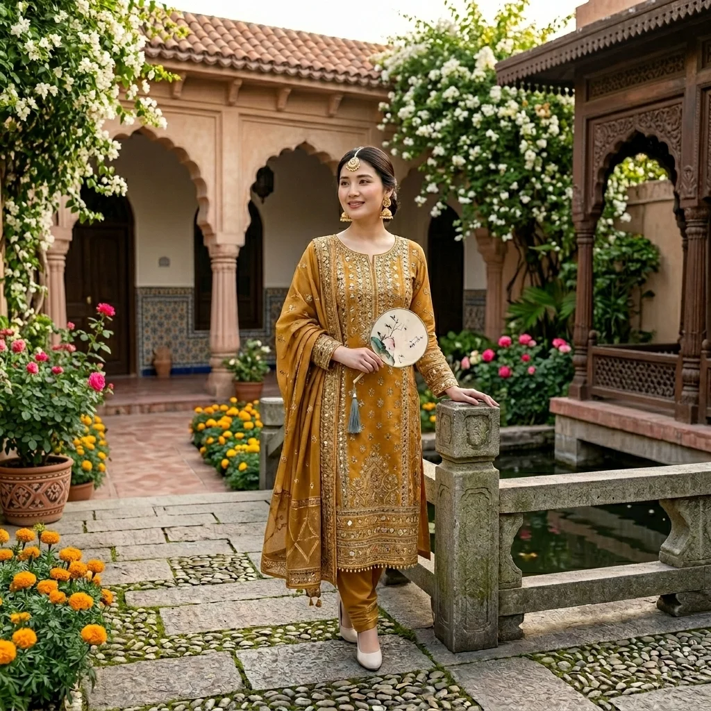 KANWAL PRINTED 3PIECE SUIT