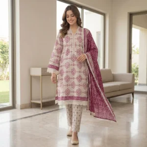 Saffron Digital Printed Lawn Vol 2 By MDL Textile 1