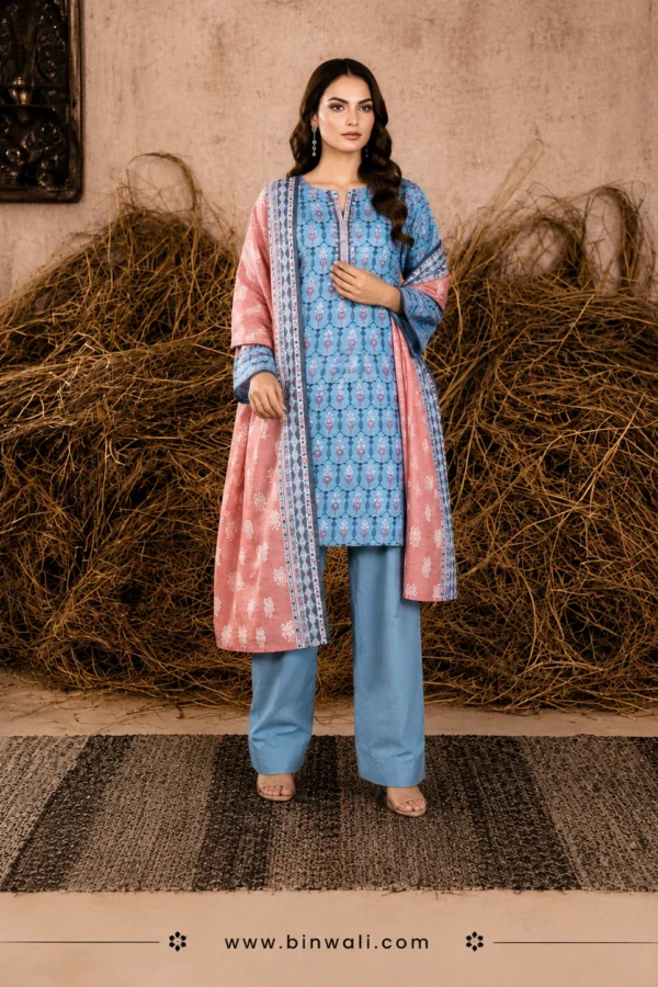 Zesh Lawn Series 3-Piece Printed Lawn Suit – ZPL-M26-0247.