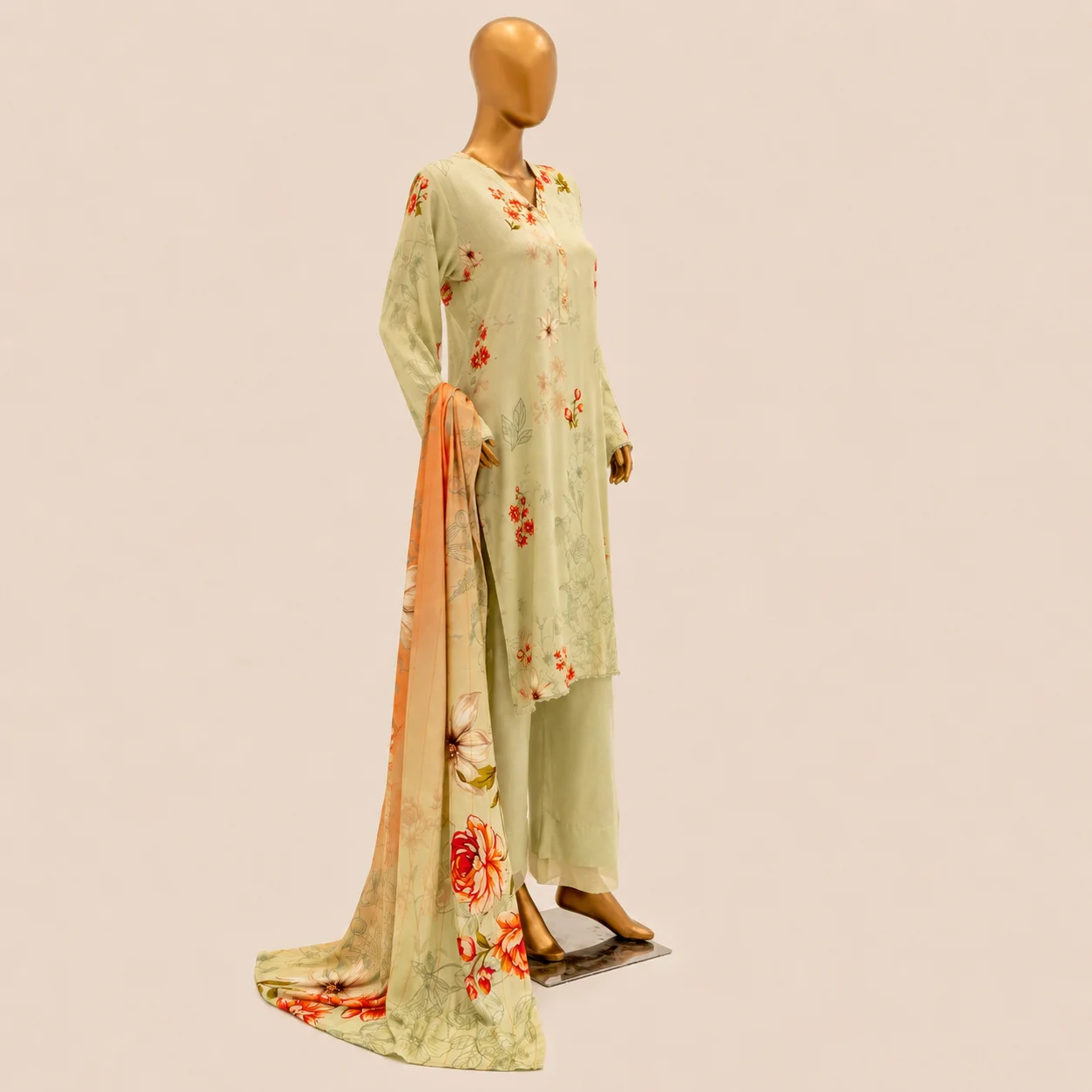 Pastel Mint Floral Vol-1 D-4 - Image 2