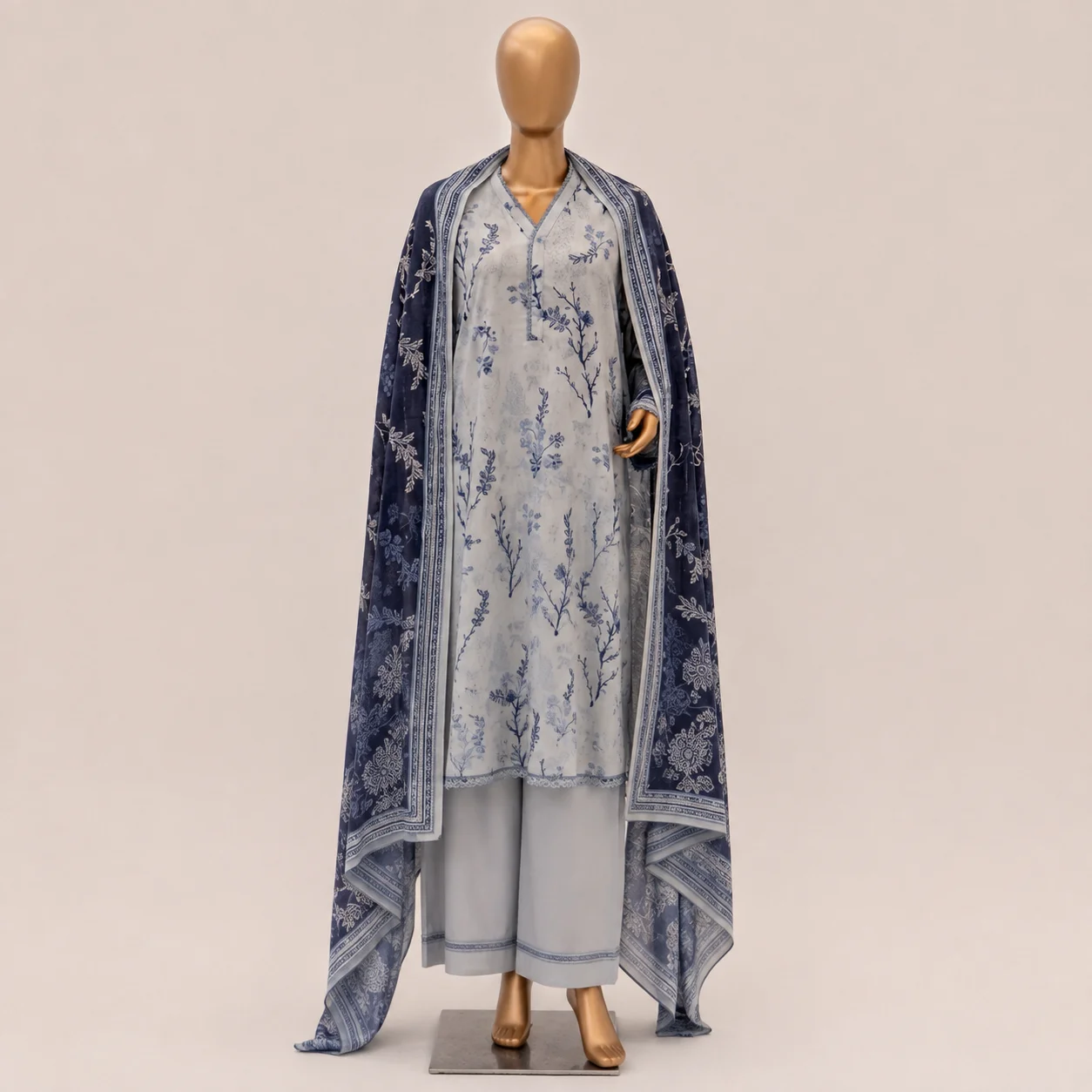 Mehak Sky Blue Floral Vol-1 D-5