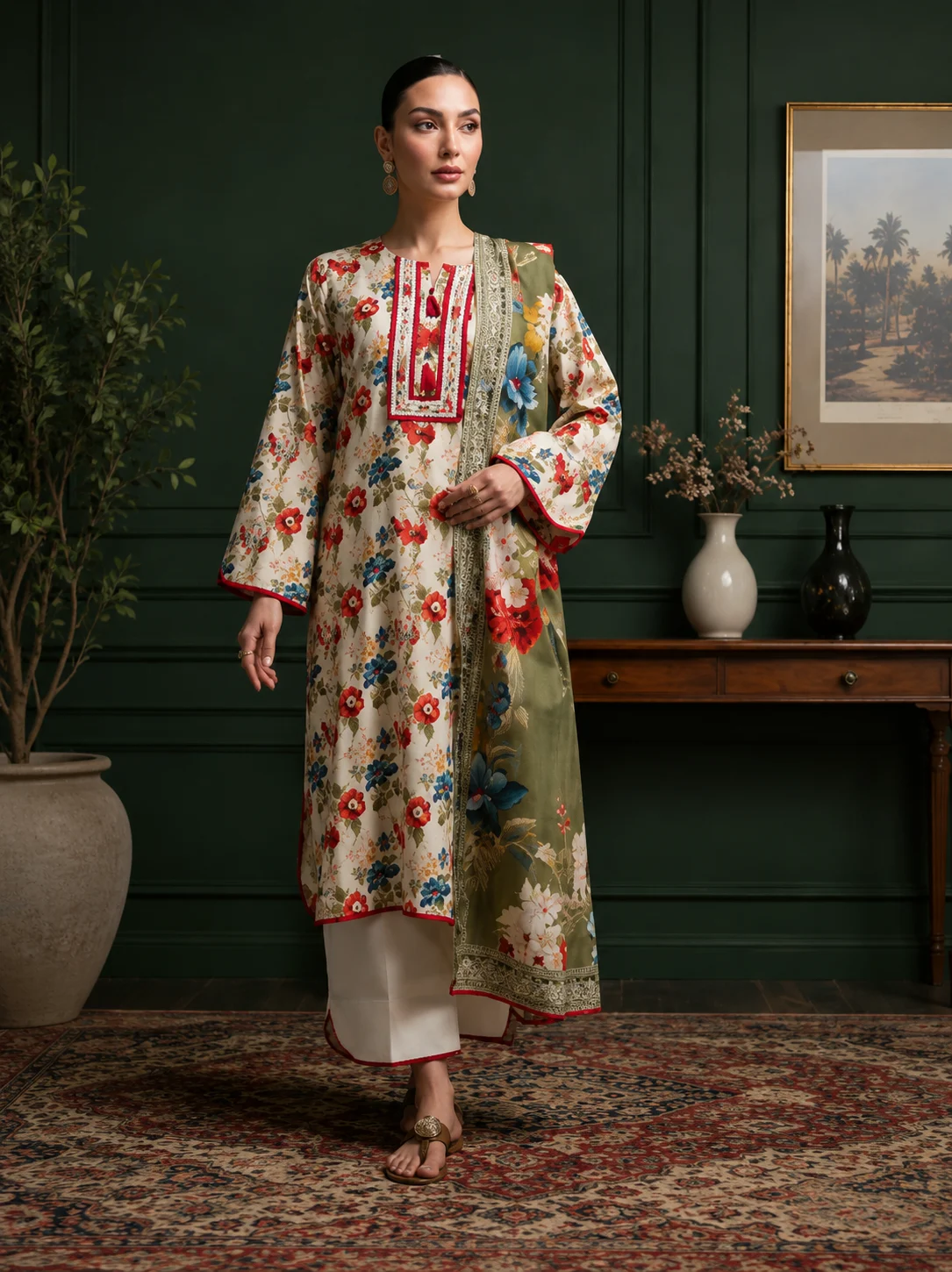 Regalia Printed Linen D6
