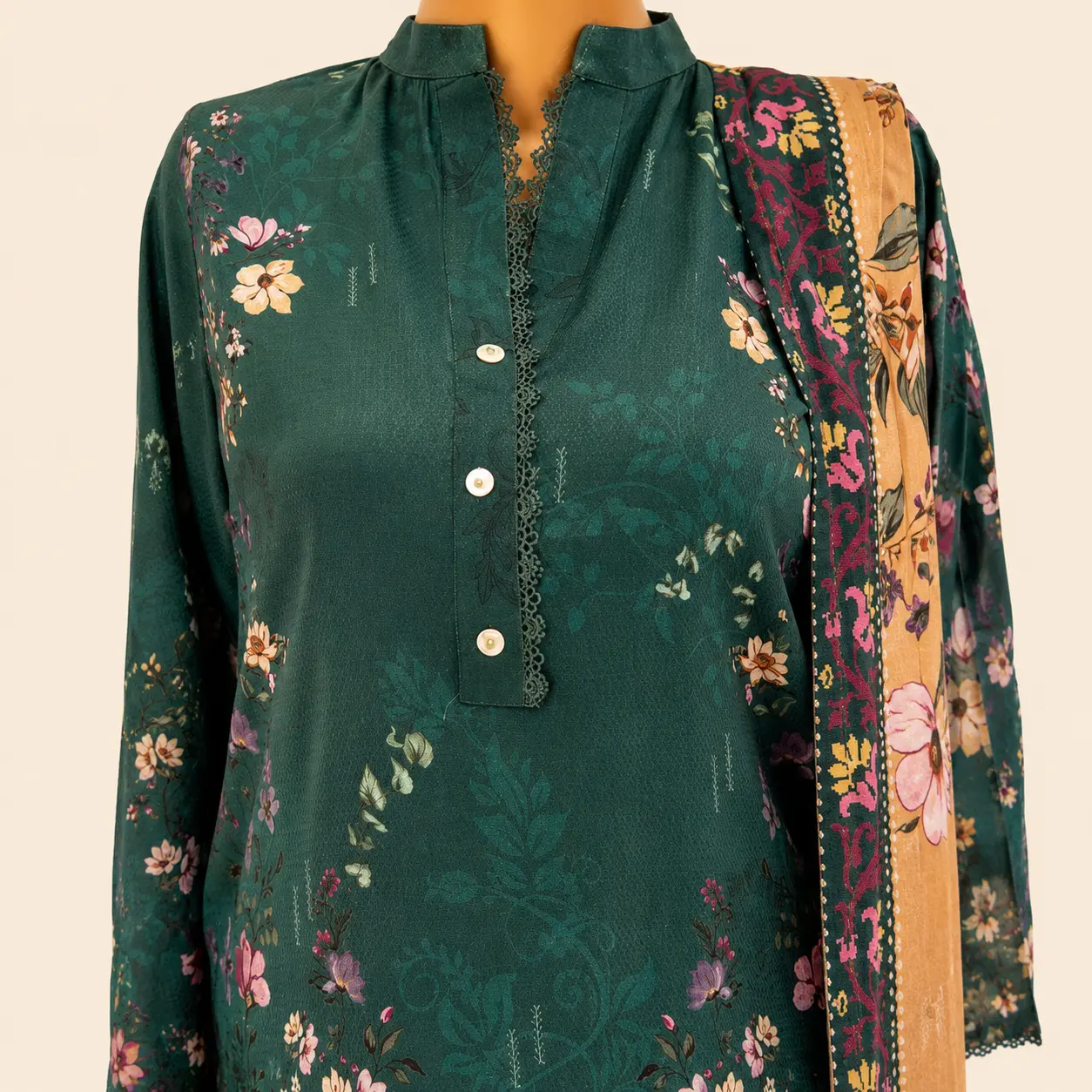 Mehak Green Dobby Viscose V-1 D-1 - Image 3