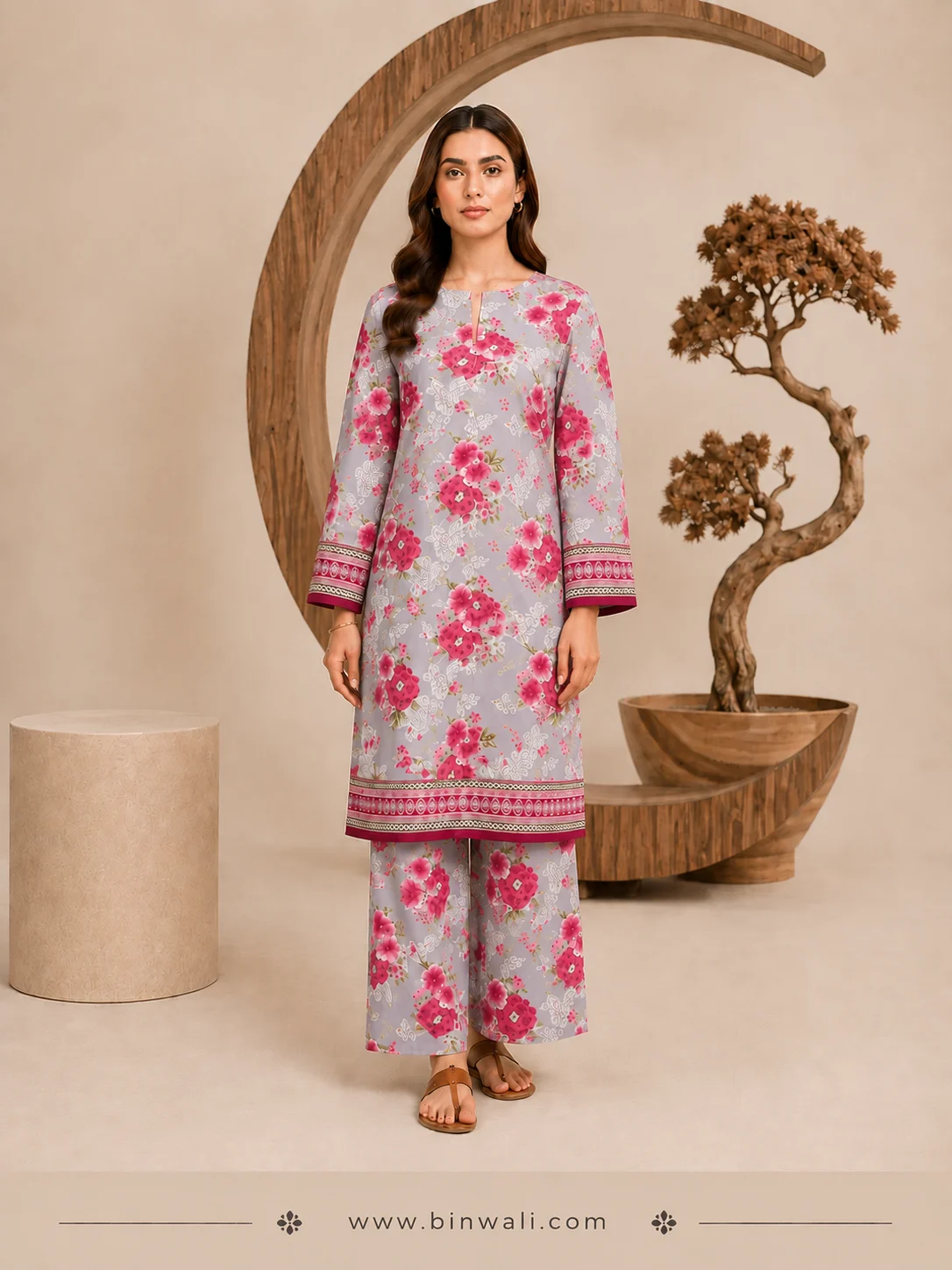Aleena’s Premium 2 Piece Printed Lawn Suit(AL-0031-26).
