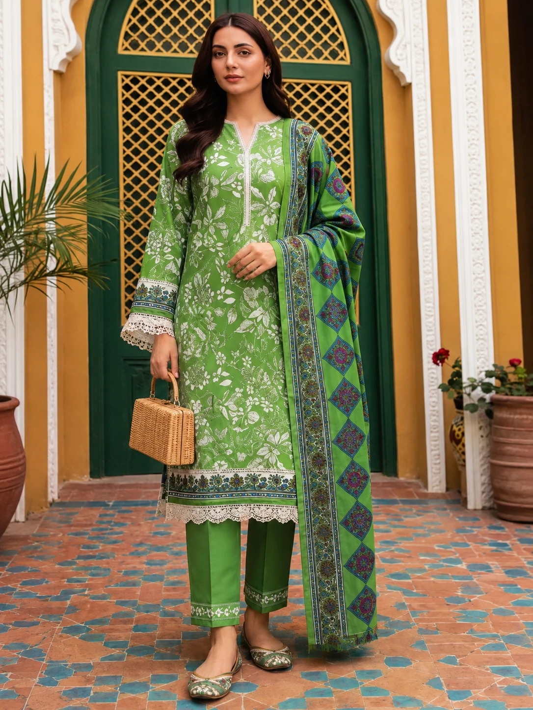 Cocktail by MDL 3 Piece Lawn Suit – CK-26009