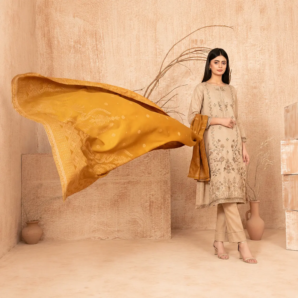 Suha D-4957 Beige Mustard - Image 2