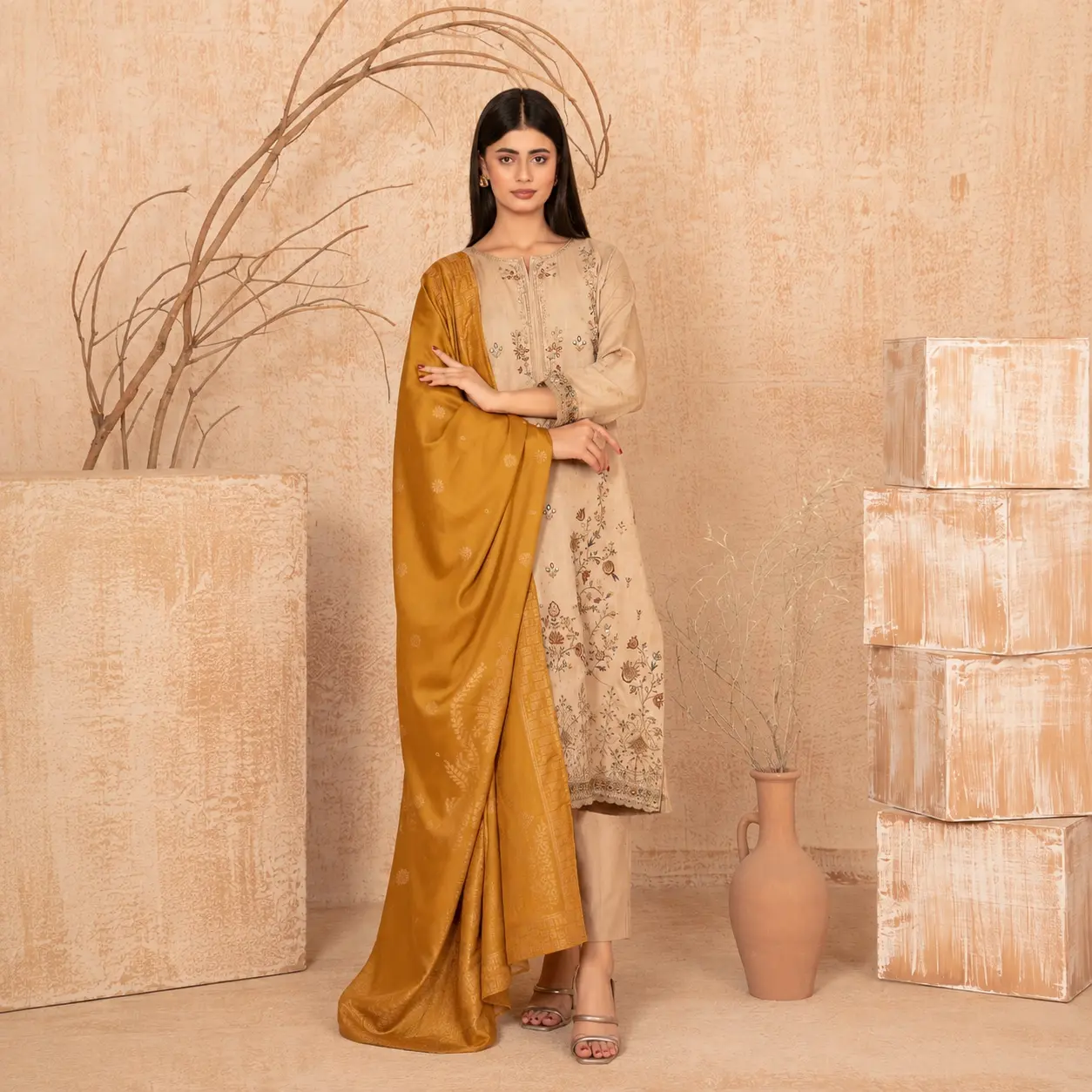 Suha D-4957 Beige Mustard - Image 3