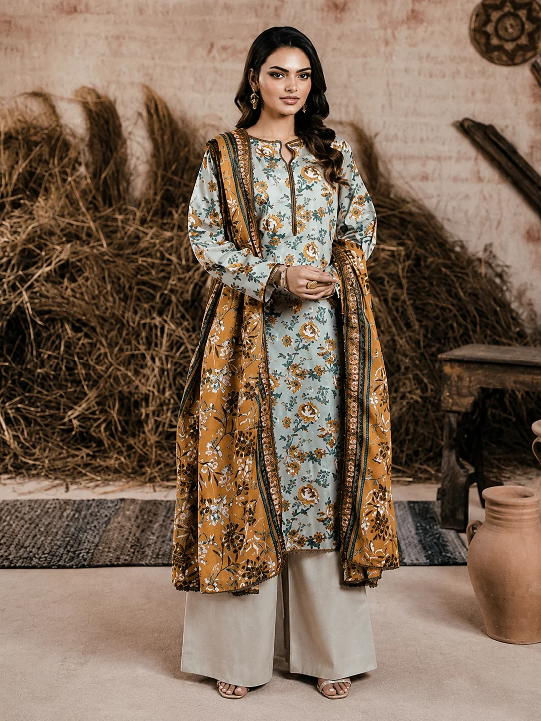 Zesh Lawn Series 3 Piece Unstitched Lawn Suit – ZPL-M26-0292