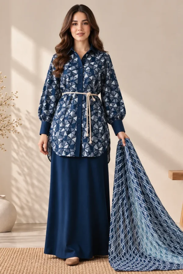 ZESH Digital Linen Viscose Vol. 1 – Indigo Geometry