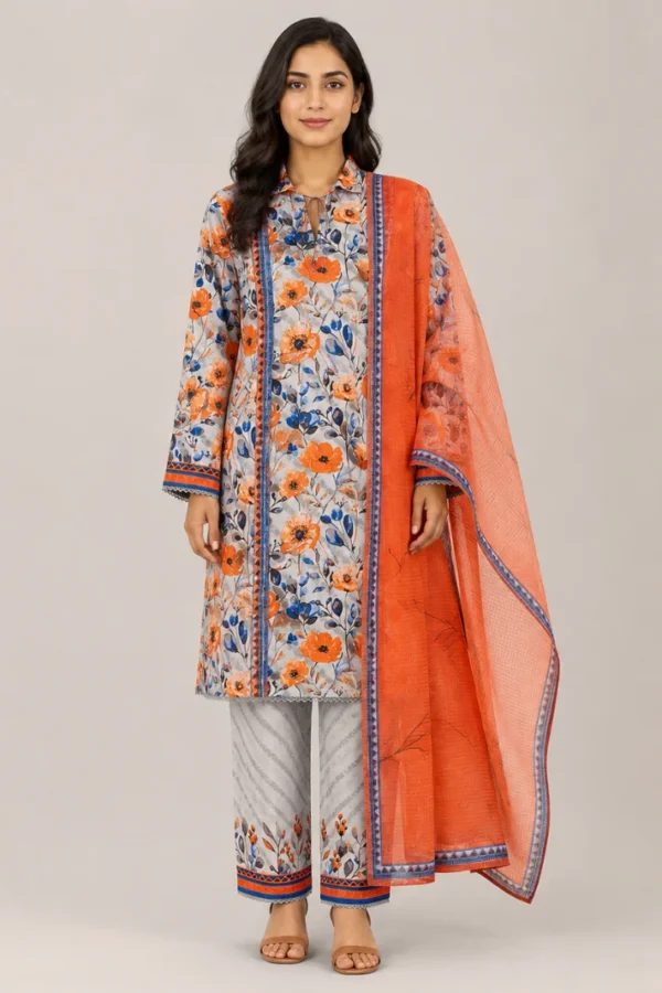 Linen Digital Printed LWP-1303 by HZ