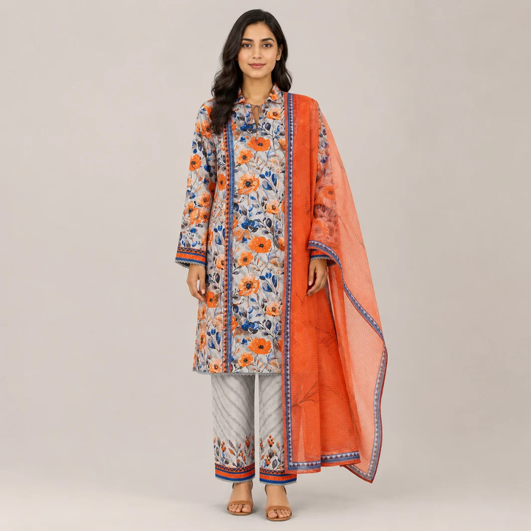 Linen Digital Printed LWP-1303 by HZ