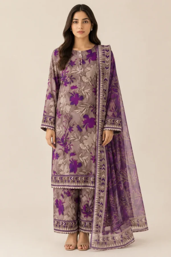Linen Digital Printed LWP-1301 by HZ