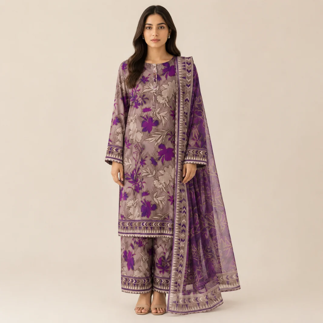 Linen Digital Printed LWP-1301 by HZ