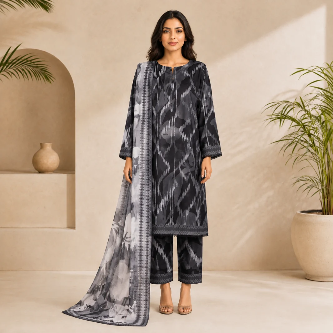 Linen Digital Printed LWP-1308 by HZ