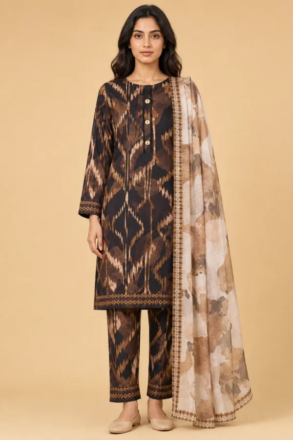 Linen Digital Printed LWP-1307 by HZ