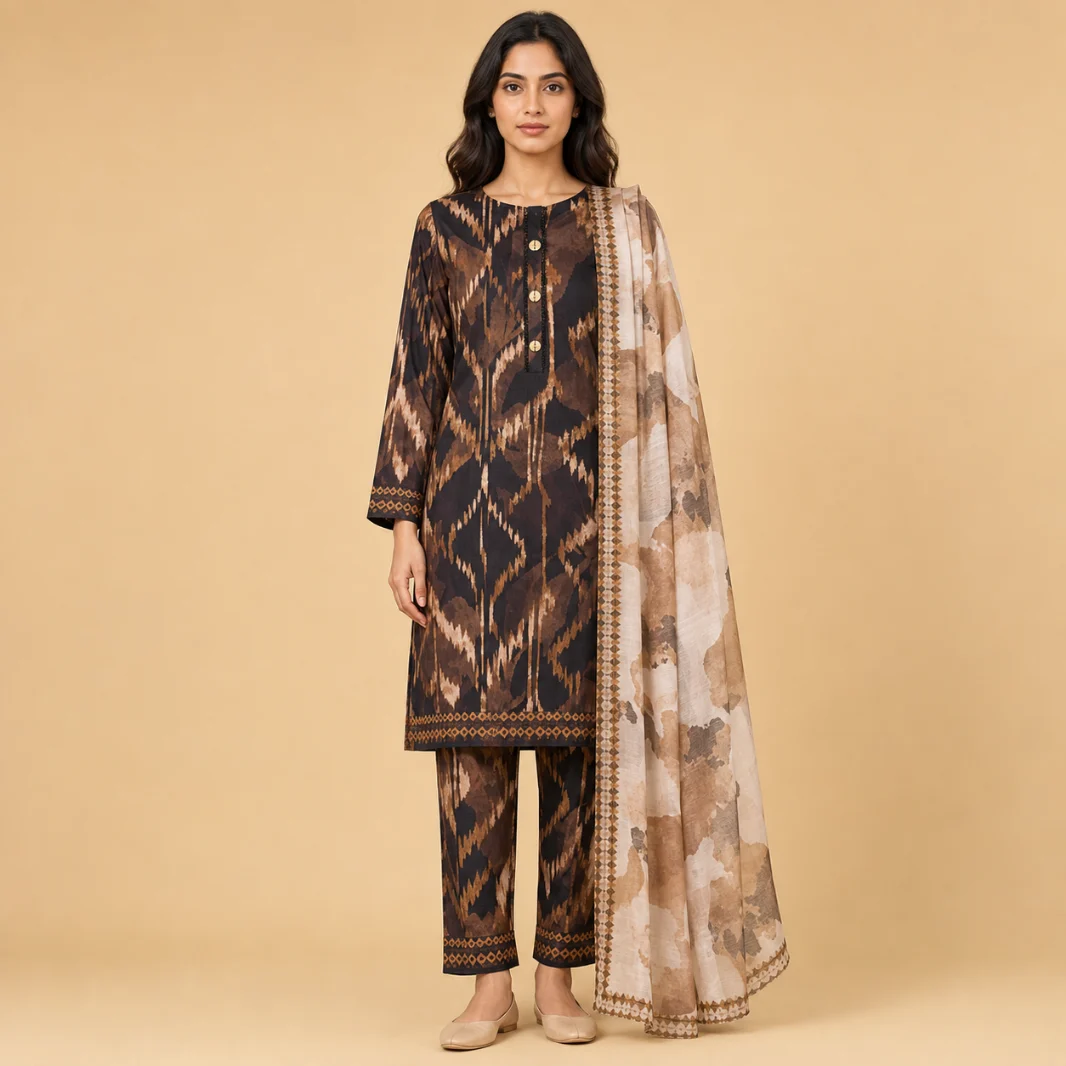 Linen Digital Printed LWP-1307 by HZ