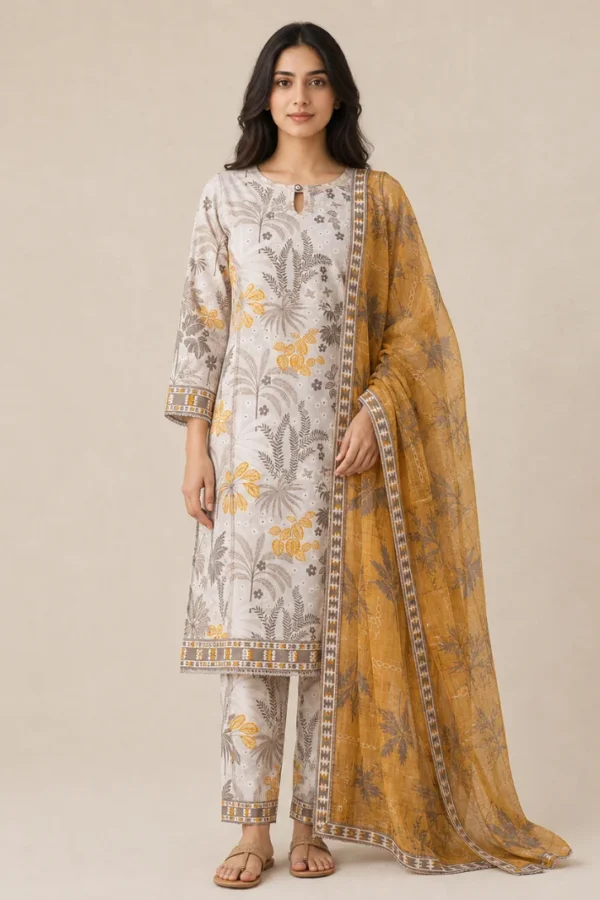 Linen Digital Printed LWP-1305 by HZ