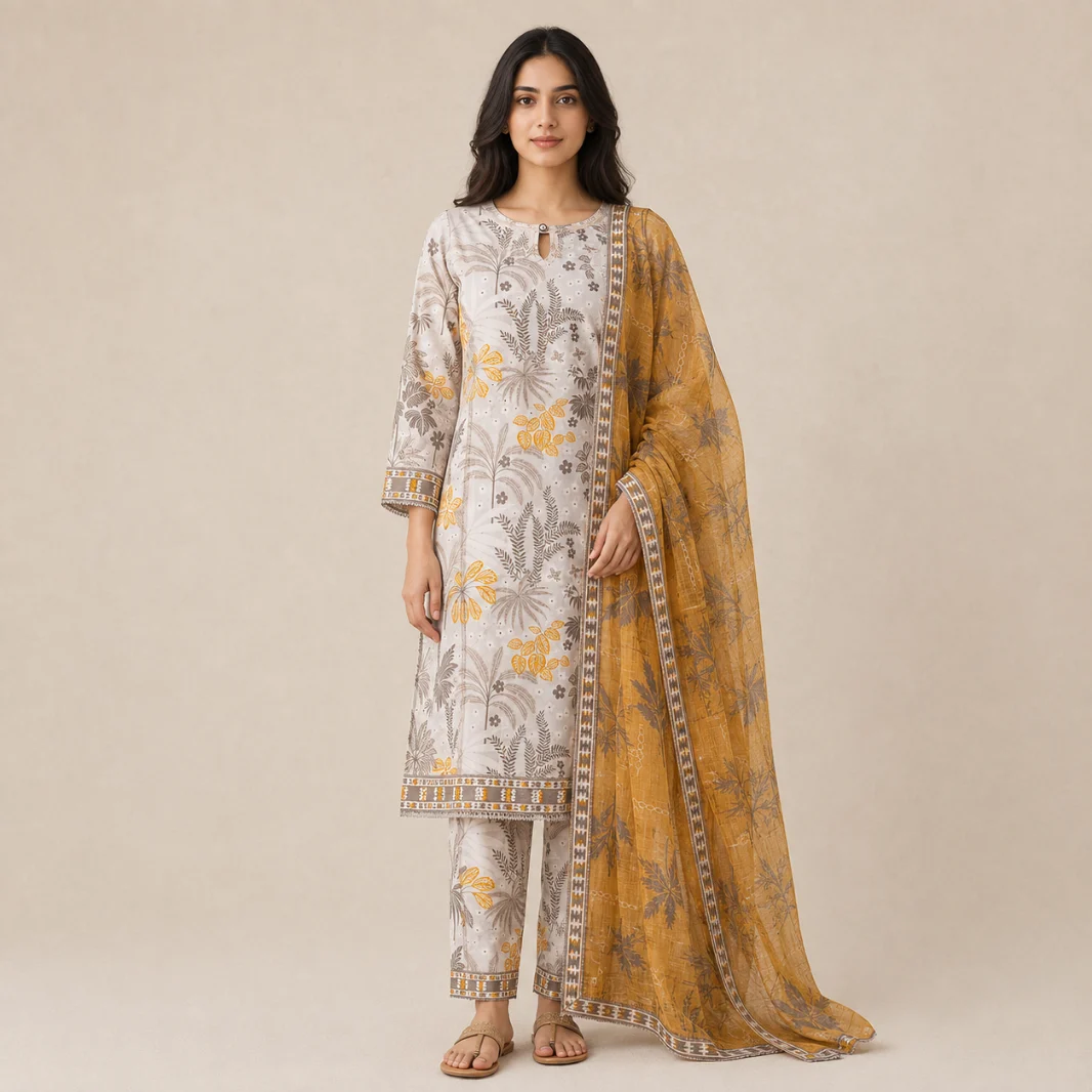 Linen Digital Printed LWP-1305 by HZ